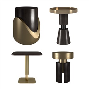 轻奢 圆几 边几组合