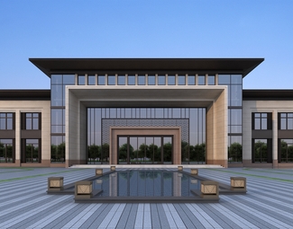 新中式售楼处外立面