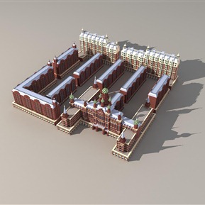 欧式 住宅区 俄式小区鸟瞰