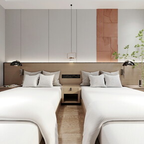 现代 客房 酒店标间