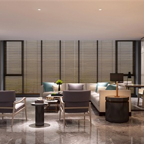 现代 客厅 楼客餐厅