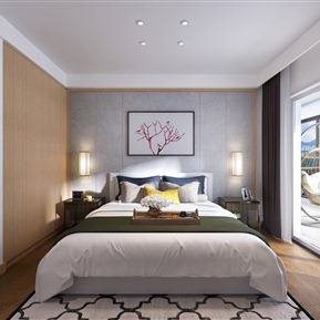 现代 卧室 原木主卧室