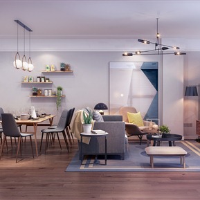 北欧 公寓 客餐厅公寓