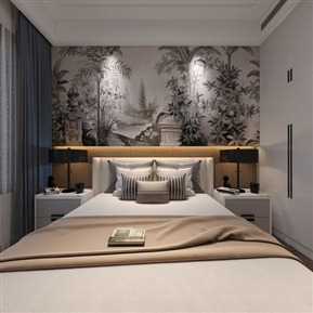 现代 卧室 次卧全景