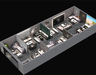 现代 专卖店 家具展厅专卖店