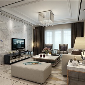 现代 客厅 客餐厅