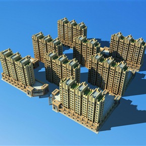 现代 住宅区 商业办公住宅楼