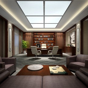 新中式 办公室 总经理办公室
