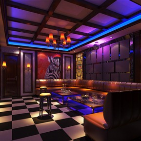 后现代 ktv 包间