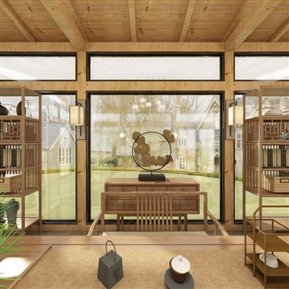 新中式 茶室 全景