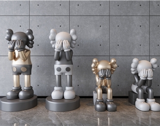 现代 Kaws 雕塑