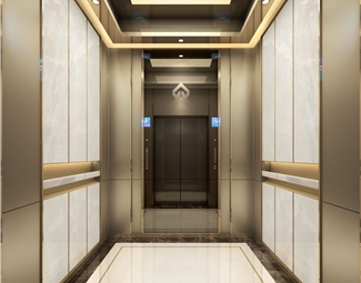 现代电梯内部