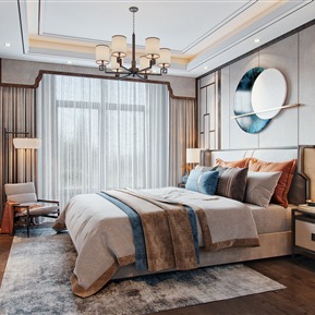 轻奢 卧室 主卧室