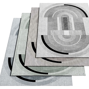 现代 方形地毯 布艺绒毛地毯