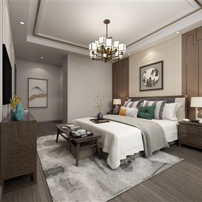 新中式 卧室 主人房
