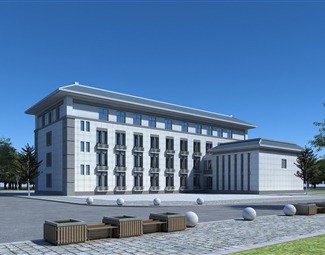 新中式多层办公楼建筑