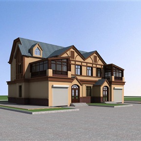 美式 双拼别墅 别墅