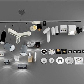 现代 灯具组合 射灯