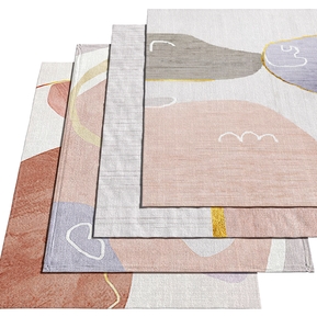 现代 方形地毯 布艺绒毛地毯