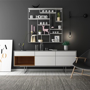 现代 电视柜 装饰柜装饰品组合