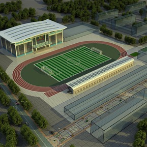 现代 体育馆建筑 体育馆鸟瞰