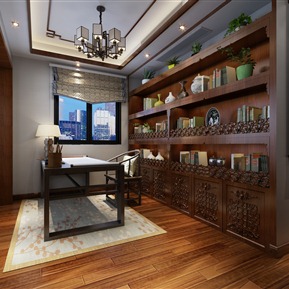 新中式 书房 主卧室