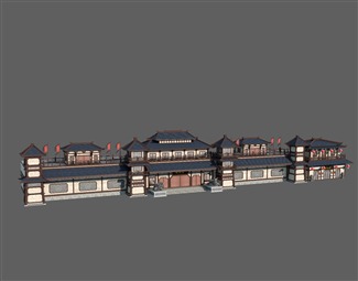 中式 古建 古城建筑