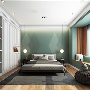 现代 卧室 主卧