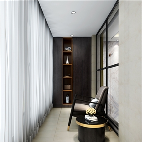 轻奢 阳台 主卧室