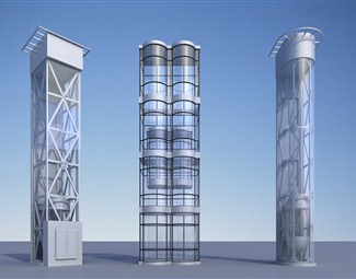 現代全自動電梯3d模型下載