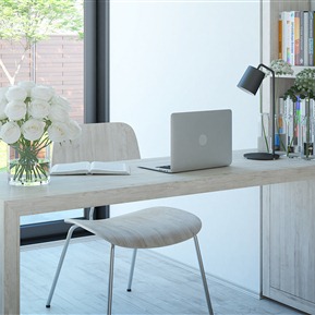 现代 书桌椅  书桌 书柜组合