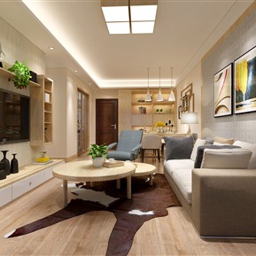 现代 客餐厅 客厅餐厅组合