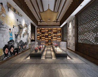 中式 展厅 民宿商展 办公洽谈室
