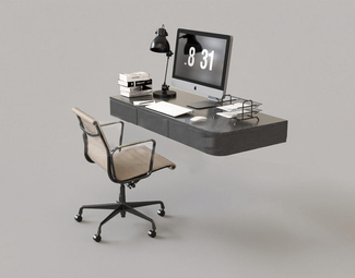 现代单人办公桌椅
