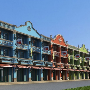 工业LOFT  商业街 彩色建筑