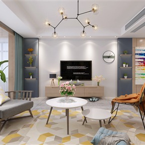 北欧 客厅 摆件 装饰画