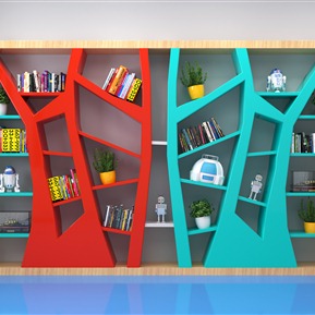 现代 书架 书柜