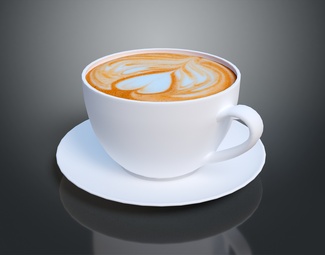 现代 咖啡杯 卡布奇诺 一杯咖啡