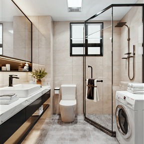 现代 卫生间 卫生间浴室