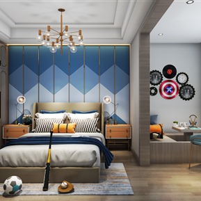 轻奢 儿童房 主次卧书房卫生间