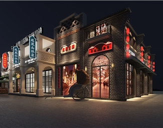 新中式 门头 城市展厅