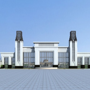 现代 大门 入户大门