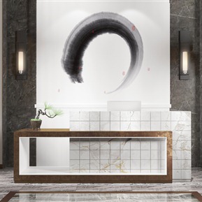 新中式 接待台 前台接待台