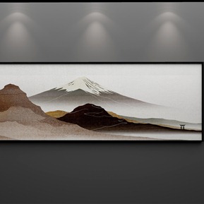 新中式 风景画 水墨山水意境景横幅装饰画