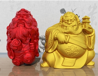 新中式 雕像 天师钟馗 古人 神仙 雕塑 摆件