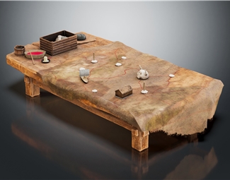 现代木头桌子