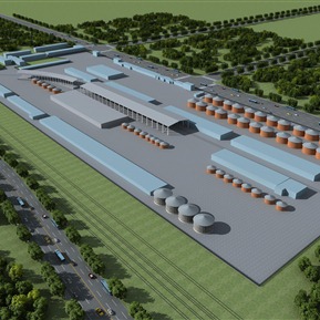 现代 鸟瞰图 厂区鸟瞰