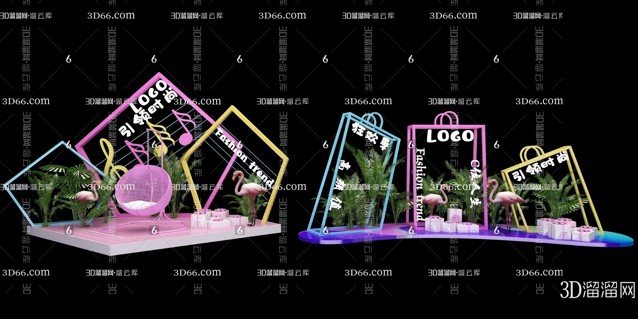 【现代美陈3D模型】-3D现代美陈3d模型下载-溜溜IDFCH81296571145272-免费3Dmax模型库_3d溜溜网-花瓣网
