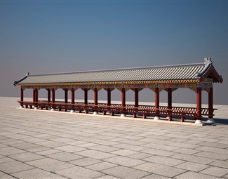 硬山式建筑3d模型