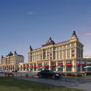 欧式 商业街 酒店